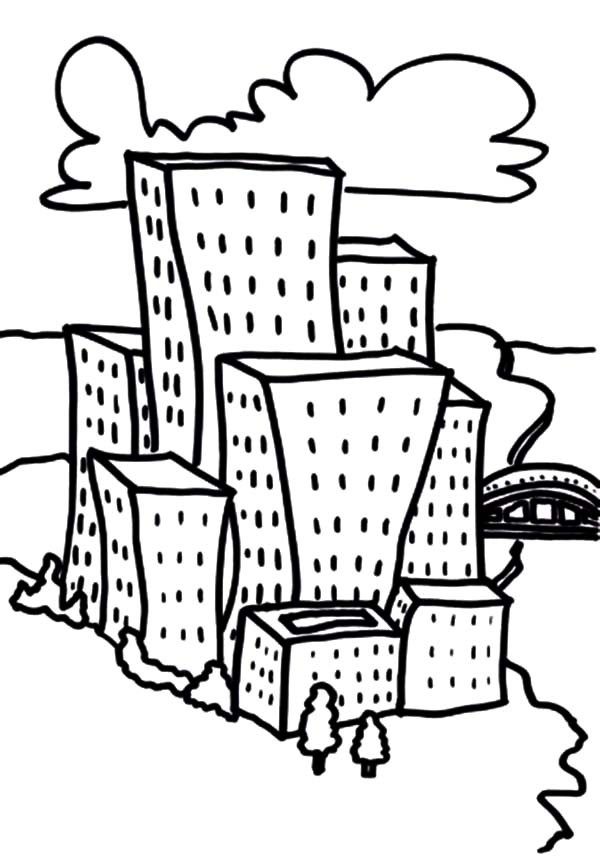 600x862 Cartoon City Apartment Coloring Pages Best Place To Color