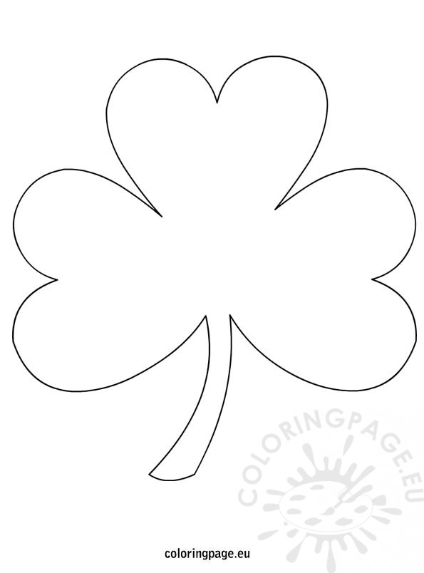 Shamrock Outline Coloring Page 595x804 Shamrock Outline Coloring Page
