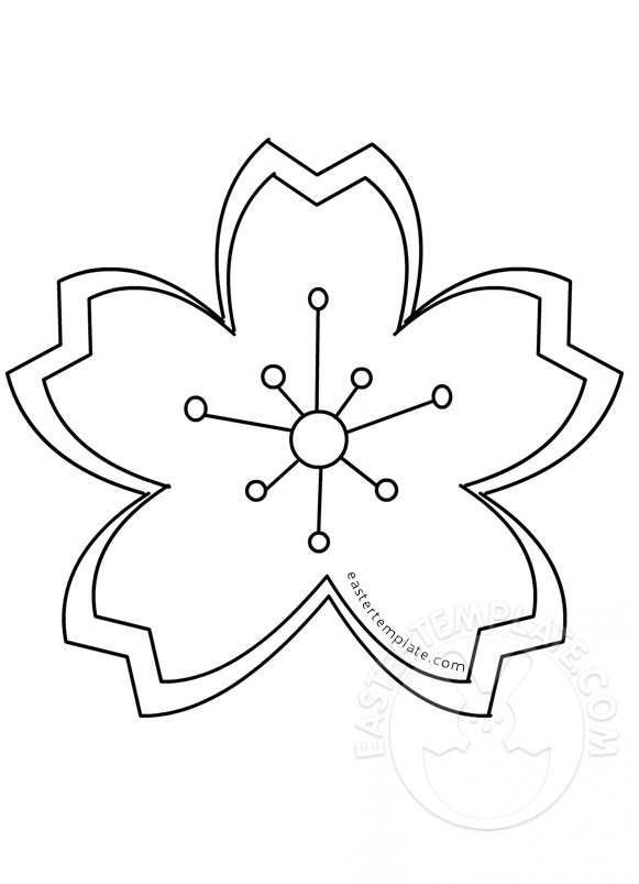 Cherry Template Printable Cherry Blossom Coloring Page Easter 581x803 Cherry Template Printable Cherry Blossom Coloring Page Easter