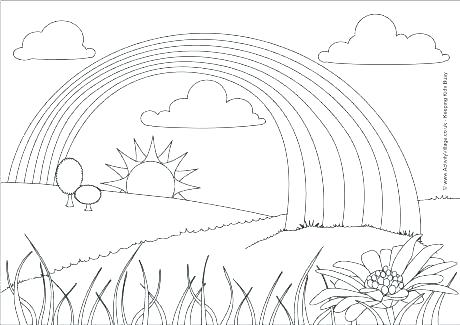 Rainbow Coloring Page Template 460x325 Rainbow Coloring Page Template