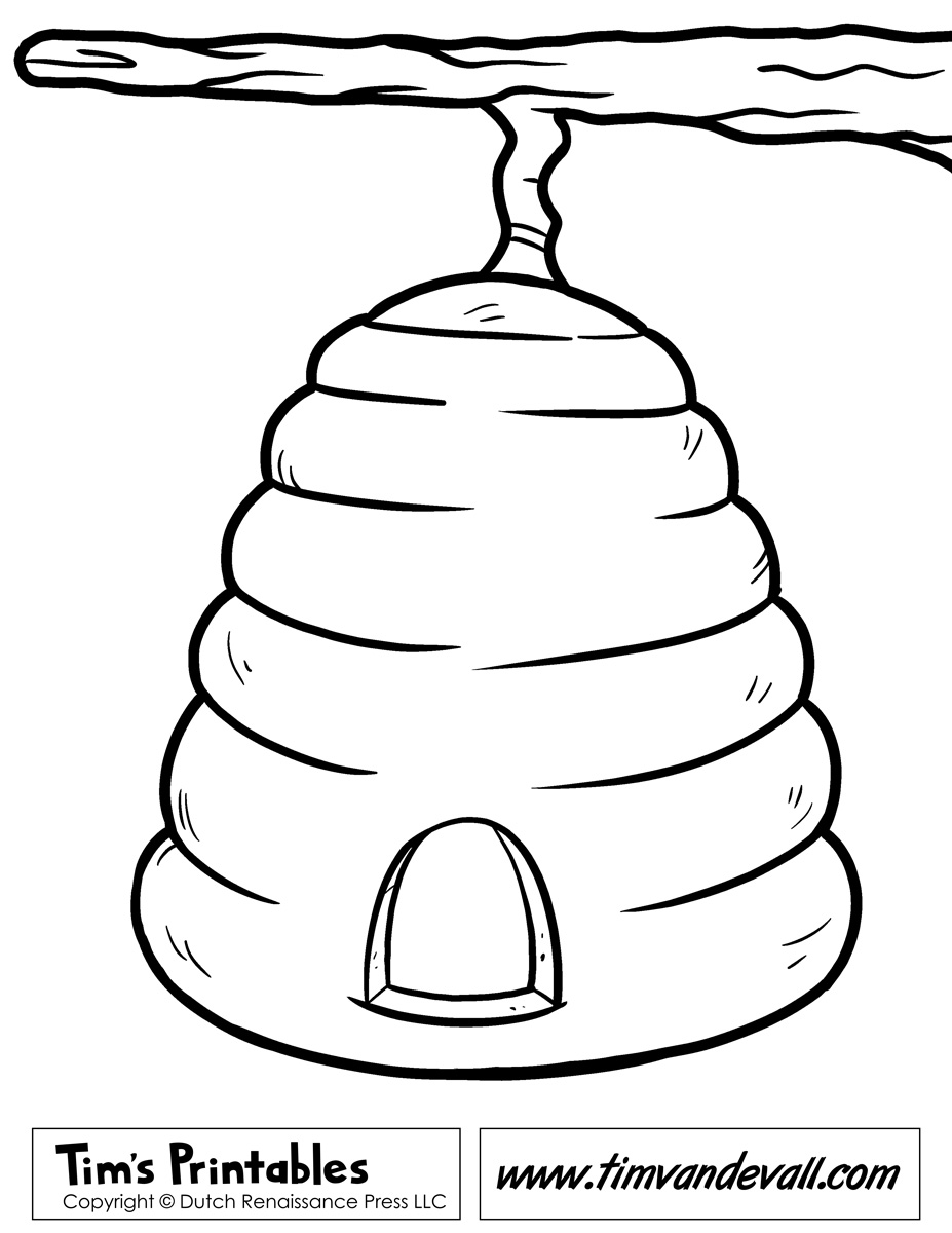 Beehive Template Amp Beehive Coloring Page 927x1200 Beehive Template Amp Beehive Coloring Page