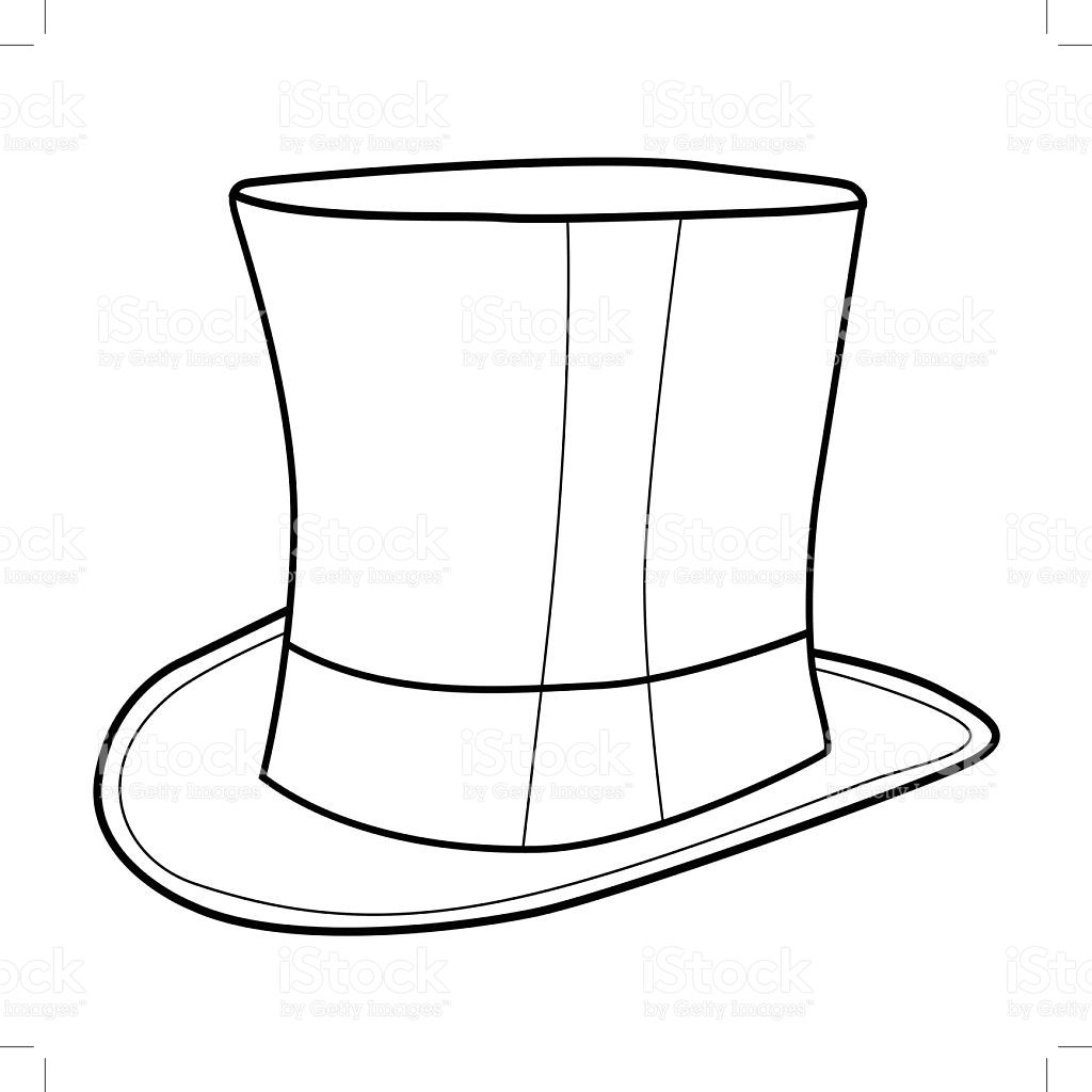 1024x1024 Awesome Black Top Hat Magician Coloring Page Pict Of Snowman