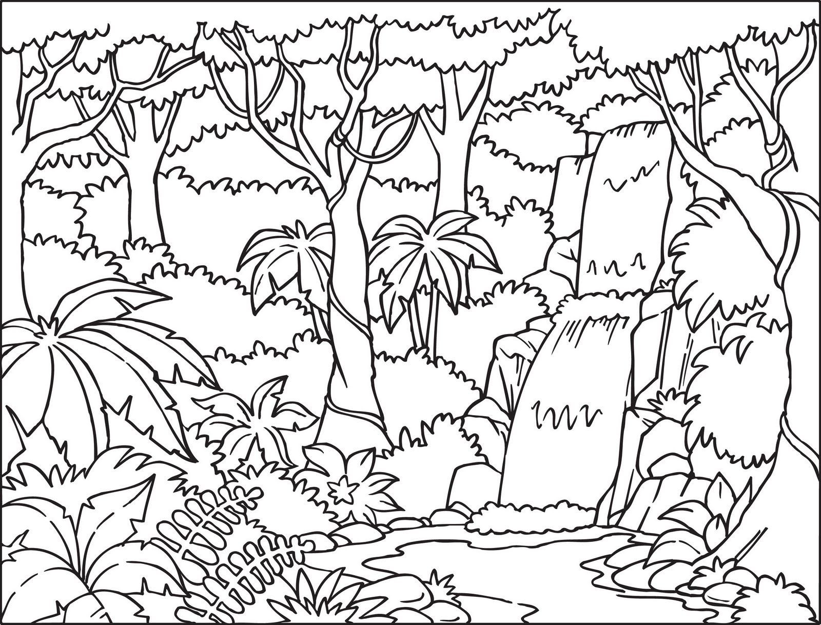 Noticeable Waterfall Coloring Pages 1600x1218 Noticeable Waterfall Coloring Pages