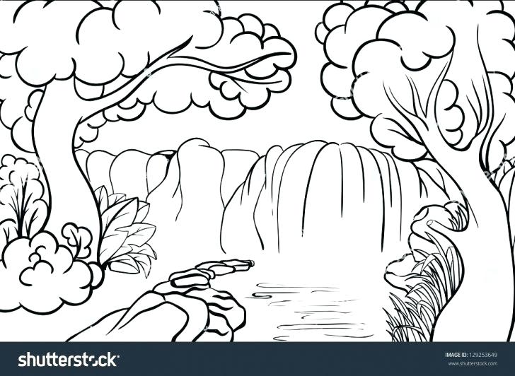 Waterfall Coloring Page Waterfall Coloring Page Waterfall 3 728x532 Waterfall Coloring Page Waterfall Coloring Page Waterfall 3