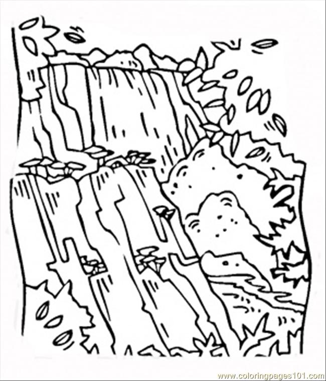 Waterfall Victoria Coloring Page 650x760 Waterfall Victoria Coloring Page