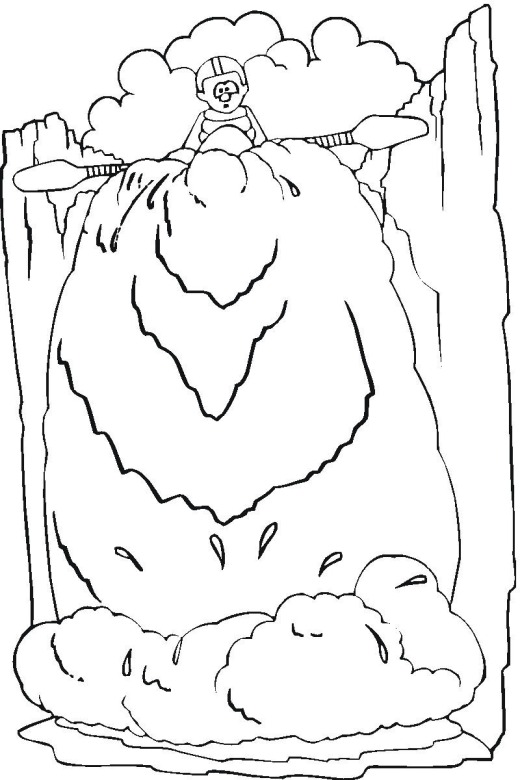 Waterfall Coloring Page 520x780 Waterfall Coloring Page