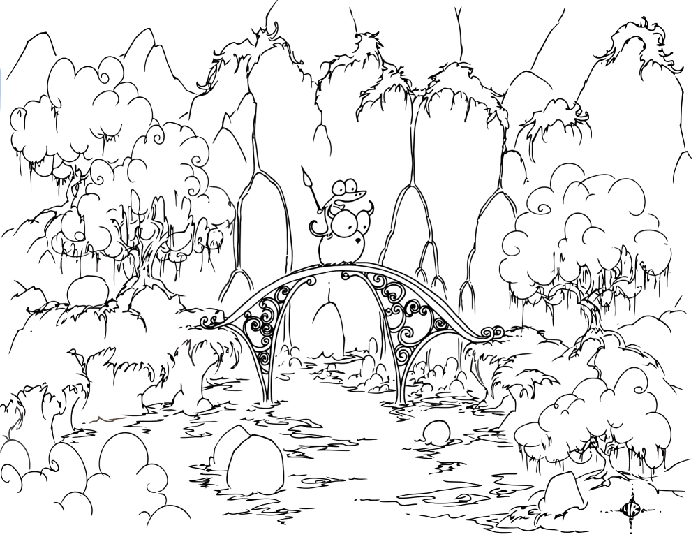Coloring Page Alligator Riding A Bison Across A Bridge 1000x769 Coloring Page Alligator Riding A Bison Across A Bridge