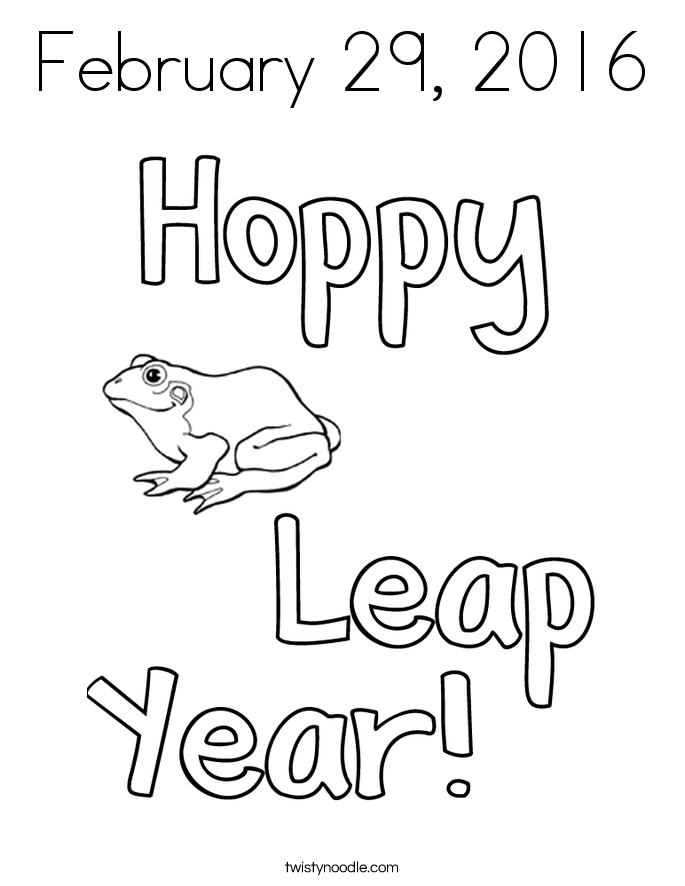 February 29, 2016 Coloring Page 685x886 February 29, 2016 Coloring Page
