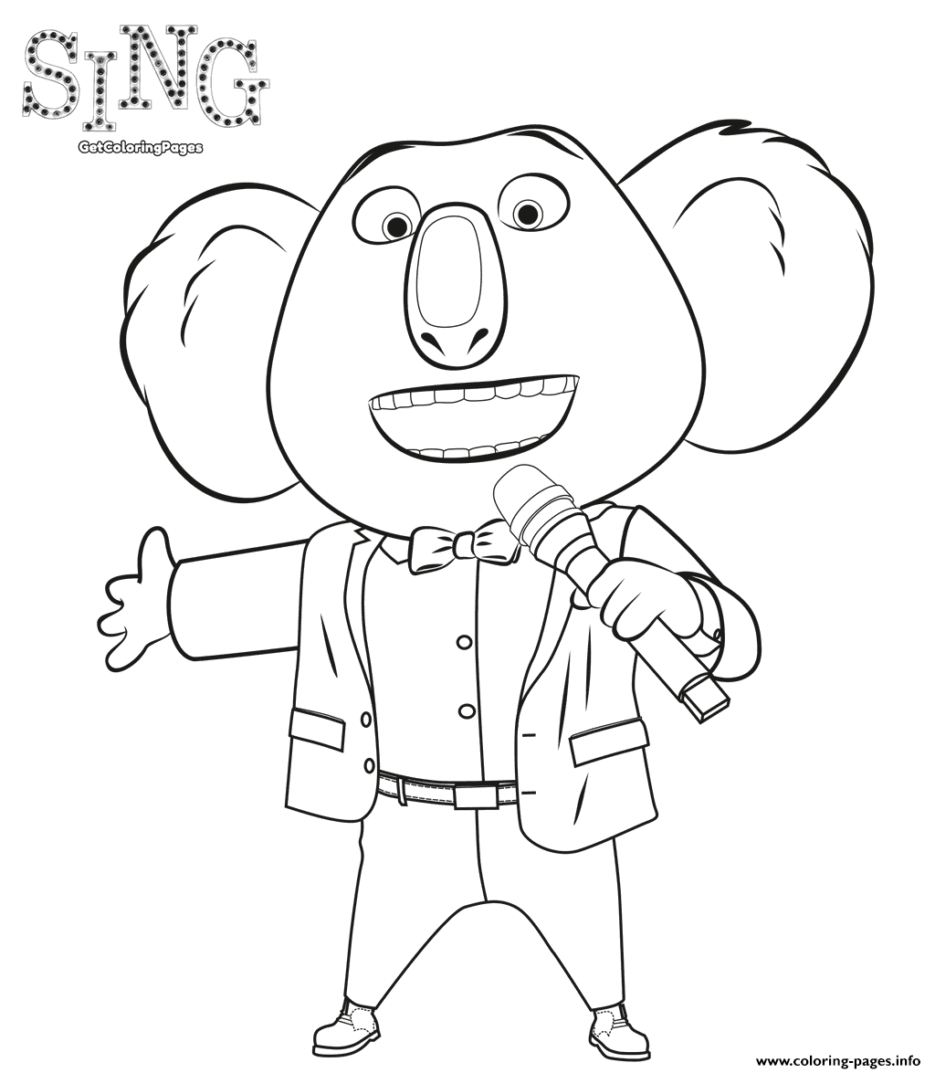 Sing 2016 Movie Coloring Coloring Pages Printable 1024x1175 Sing 2016 Movie Coloring Coloring Pages Printable