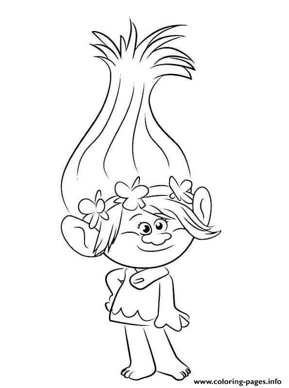 Trolls 2016 Coloring Pages Printable 595x800 Trolls 2016 Coloring Pages Printable