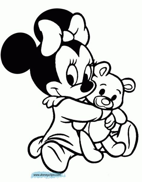470x600 Disney Babies Coloring Pages 4 Disney Coloring Book In Baby Minnie