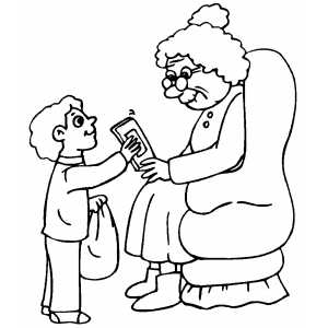Giving Candy Coloring Page 300x300 Giving Candy Coloring Page