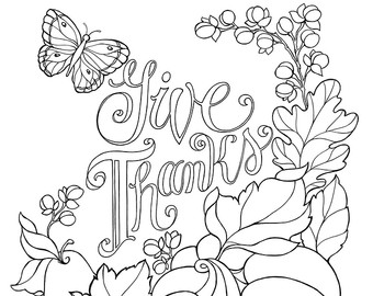 Autumn Coloring Page Etsy 340x270 Autumn Coloring Page Etsy