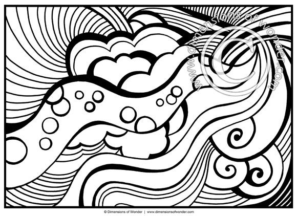 Abstract Coloring Pages For Adults {Printable} 580x422 Abstract Coloring Pages For Adults {Printable}