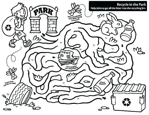 Maze Coloring Pages Maze Coloring Page Recycling Coloring 600x464 Maze Coloring Pages Maze Coloring Page Recycling Coloring