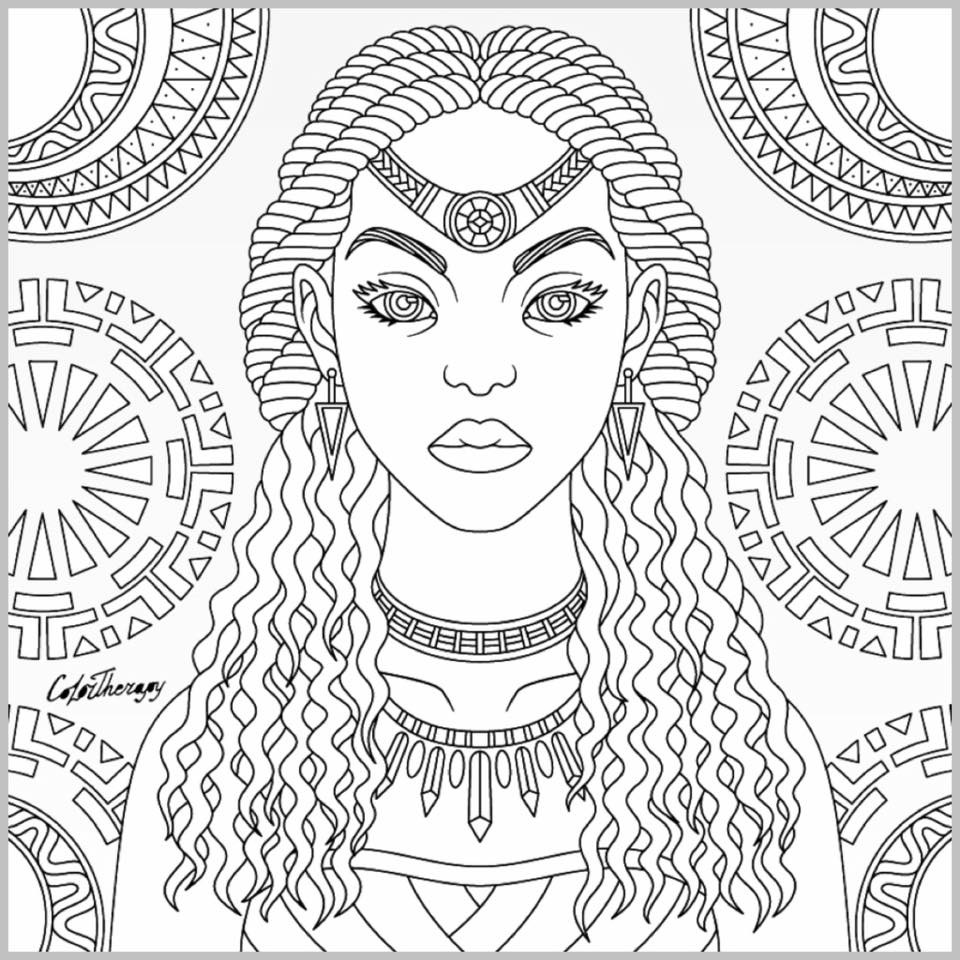 Tribal Queen Coloring Page Color Therapy App Coloring Page 960x960 Tribal Queen Coloring Page Color Therapy App Coloring Page