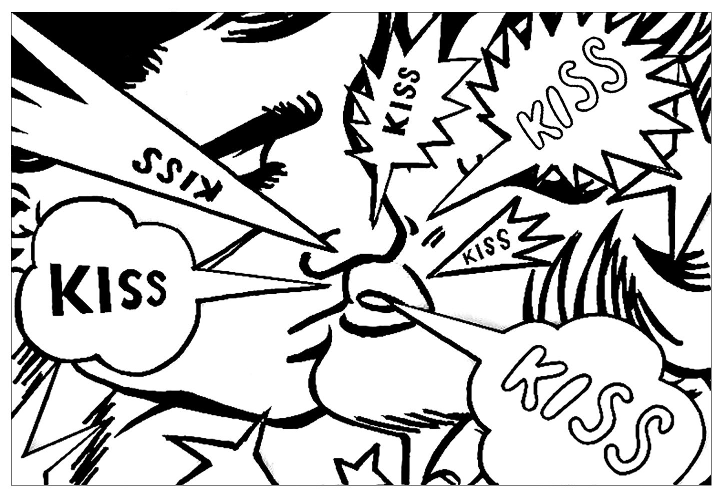 1447x1001 Kiss Band Coloring Pages