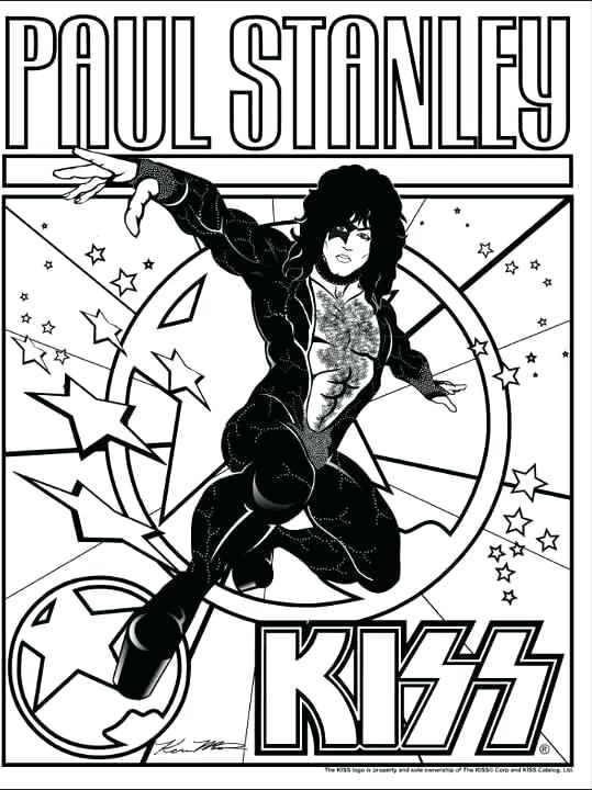 539x720 Kiss Band Coloring Pages Wallpaper Free Coloring Collection