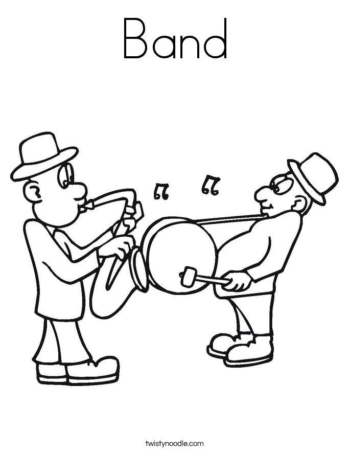 685x886 Band Coloring Page