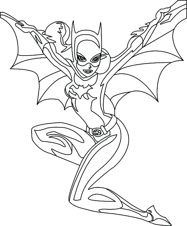 600x724 Batgirl Coloring Page Spread Her Wings Coloring Pages Batgirl