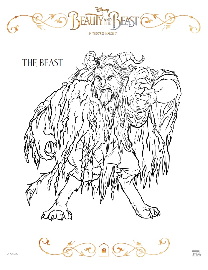 Beauty And The Beast Coloring Pages 706x913 Beauty And The Beast Coloring Pages
