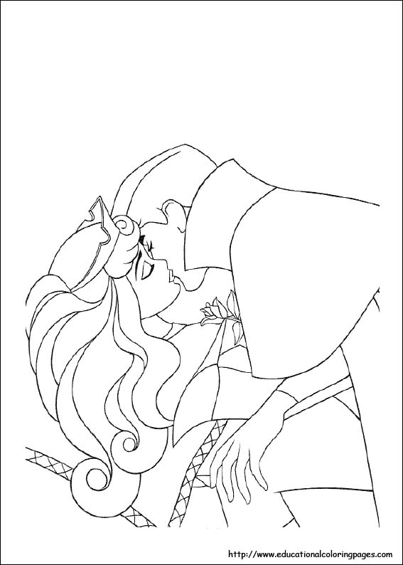 Sleeping Beauty Coloring Pages Free For Kids 567x794 Sleeping Beauty Coloring Pages Free For Kids