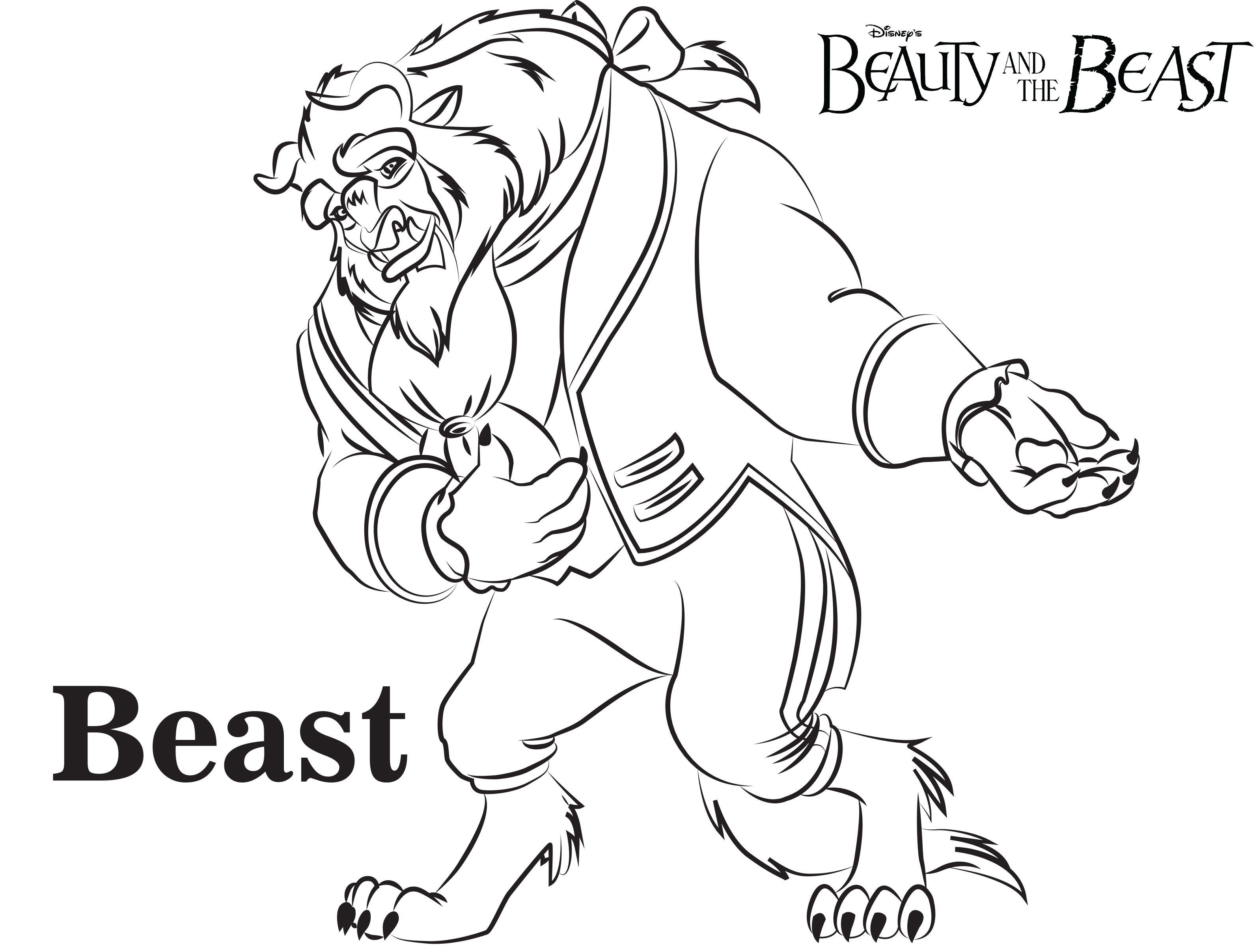 Beauty And The Beast Coloring Pages 3188x2415 Beauty And The Beast Coloring Pages