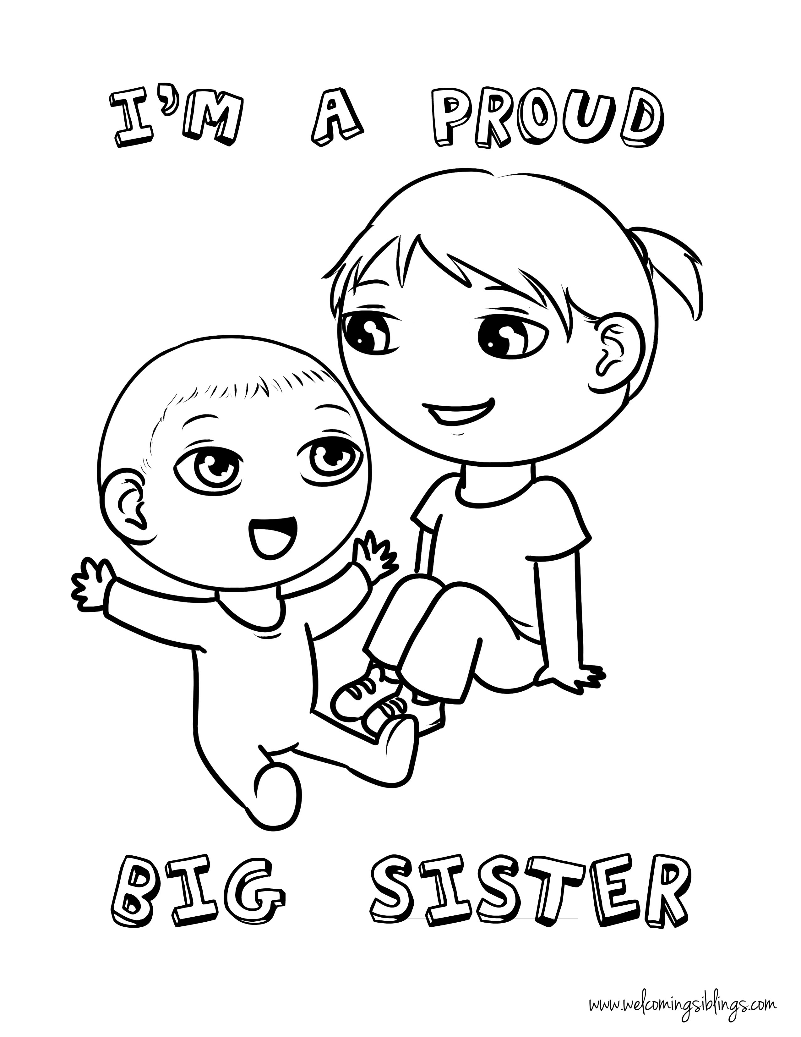 2550x3300 Epic Big Sister Coloring Pages