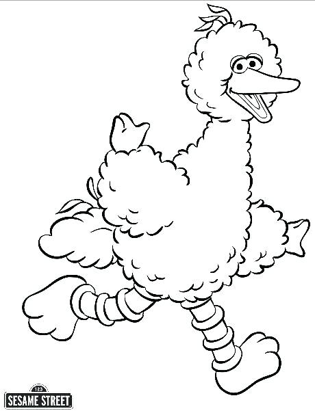 460x601 Sesame Street Coloring Pages Grover Character Big Bird Page Color