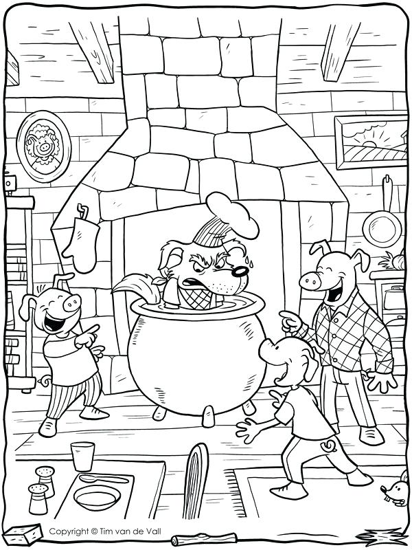 600x800 Big Bad Wolf Coloring Page Big Bad Wolf In Cauldron Free Coloring