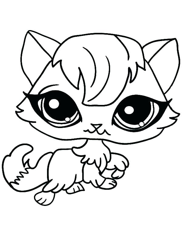 600x776 Big Cat Coloring Pages Coloring Page Of A Cat Ideas Kitty Cat