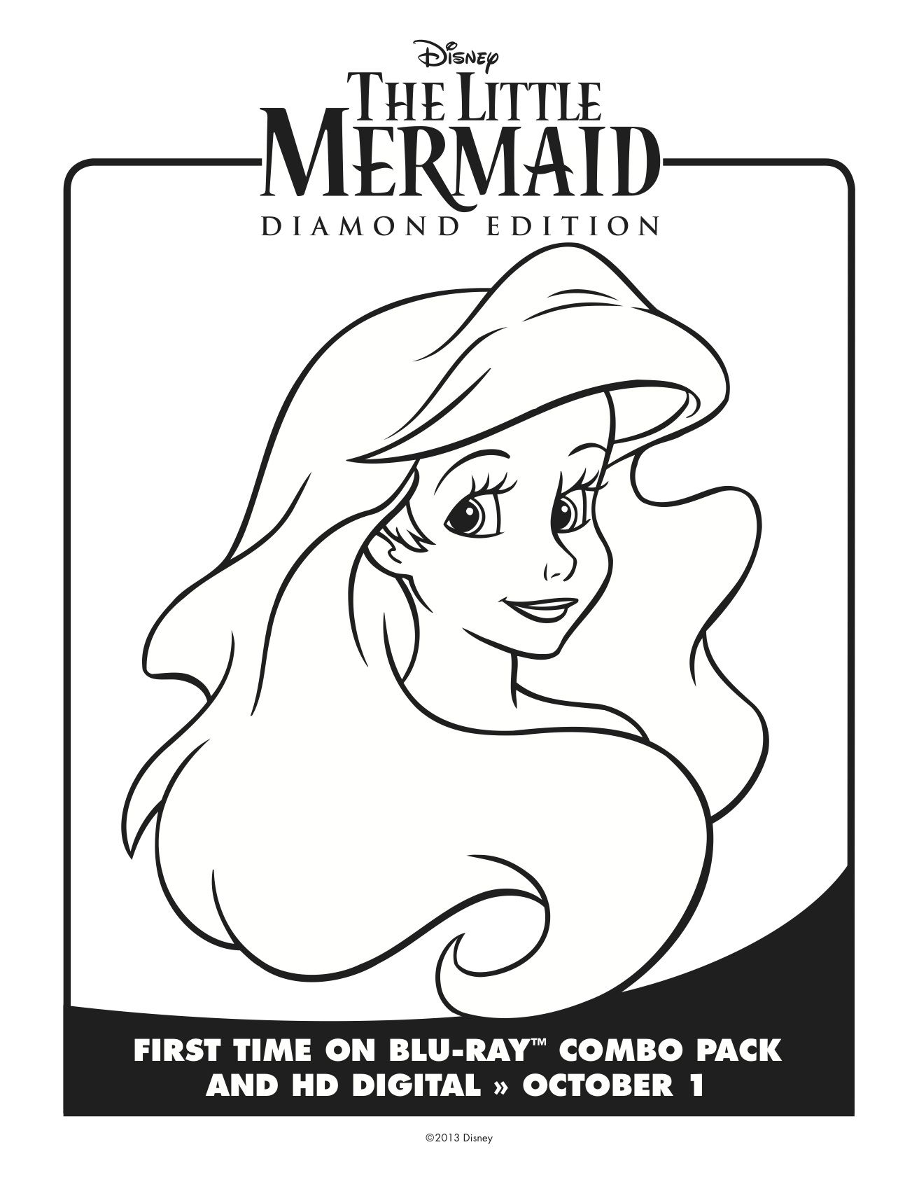 1313x1688 The Little Mermaid Coloring Pages Free Downloads Lady And