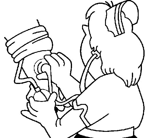 505x470 Measuring Blood Pressure Coloring Page