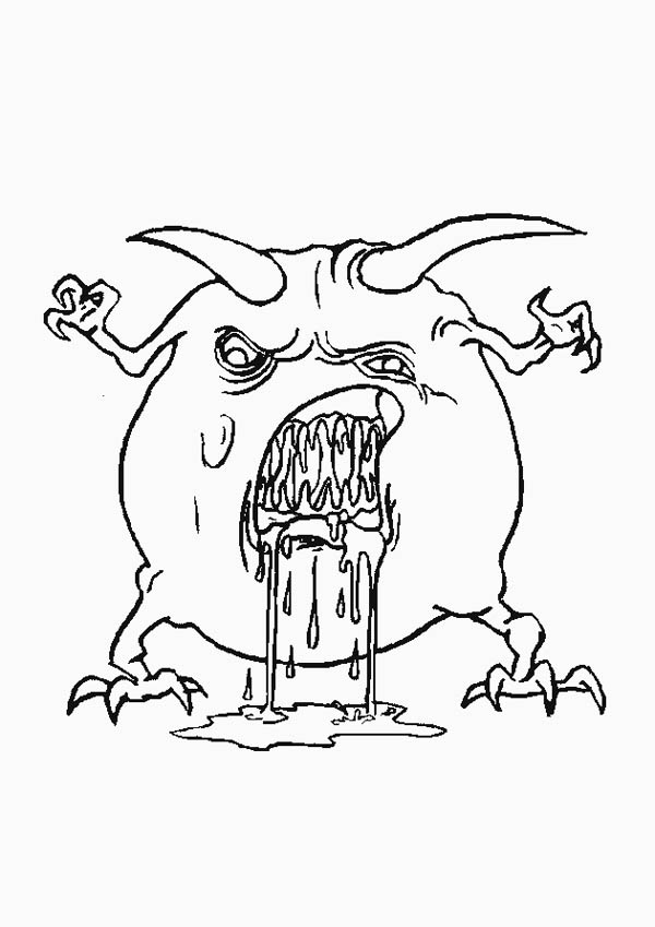 600x849 Monster Is Starving For Blood Coloring Page Color Luna