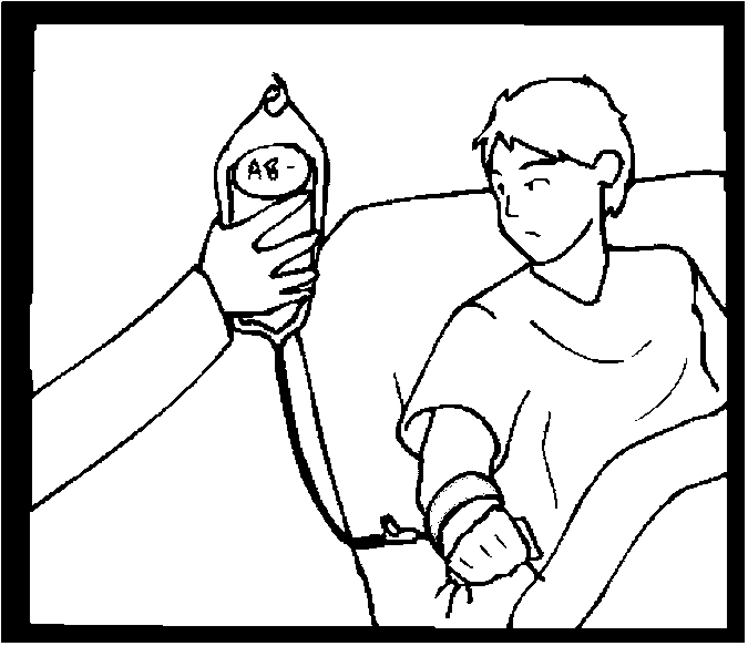 675x583 Patient Getting Blood Coloring Page