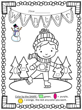 Winter Coloring Pages By Letter, Shape, Tally Marks, Addition 263x350 Winter Coloring Pages By Letter, Shape, Tally Marks, Addition