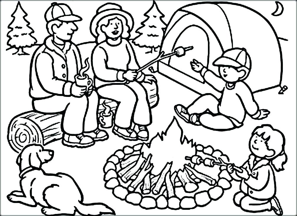Camping Coloring Pages To Print Pictures Of Coloring Sheets 1007x731 Camping Coloring Pages To Print Pictures Of Coloring Sheets
