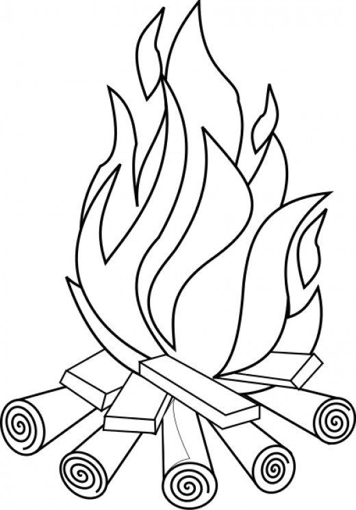 Camping Coloring Pages And Sheets For Adults And Kids Campfires 520x743 Camping Coloring Pages And Sheets For Adults And Kids Campfires