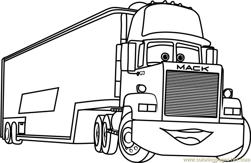 800x521 Coloring Pages Cars Mack Truck Coloring Pages Mack From Cars 3