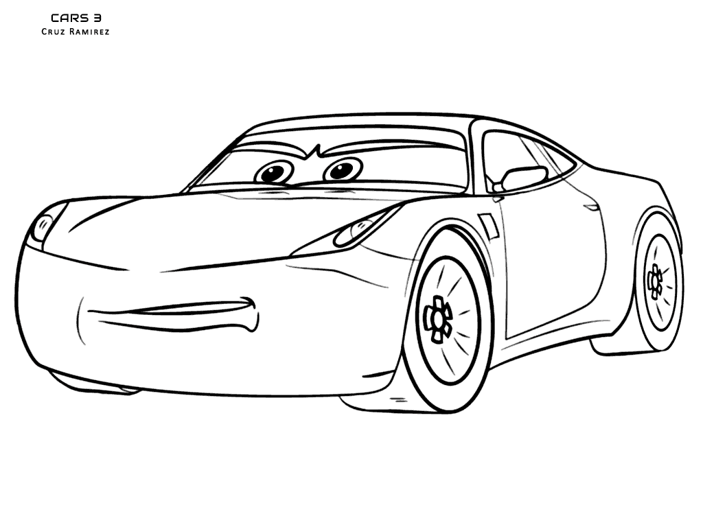 1024x768 Cruz Ramirez From Cars 3 Coloring Pages