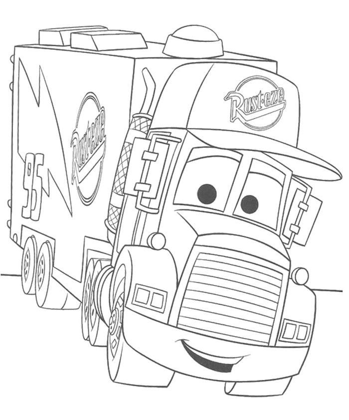 700x842 Pixar Truck Coloring Page Coloring Page Kids