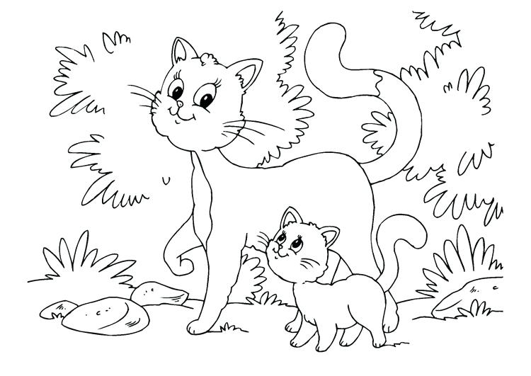 750x531 Cat And Kitten Coloring Pages Ear Of Corn Coloring Page Coloring