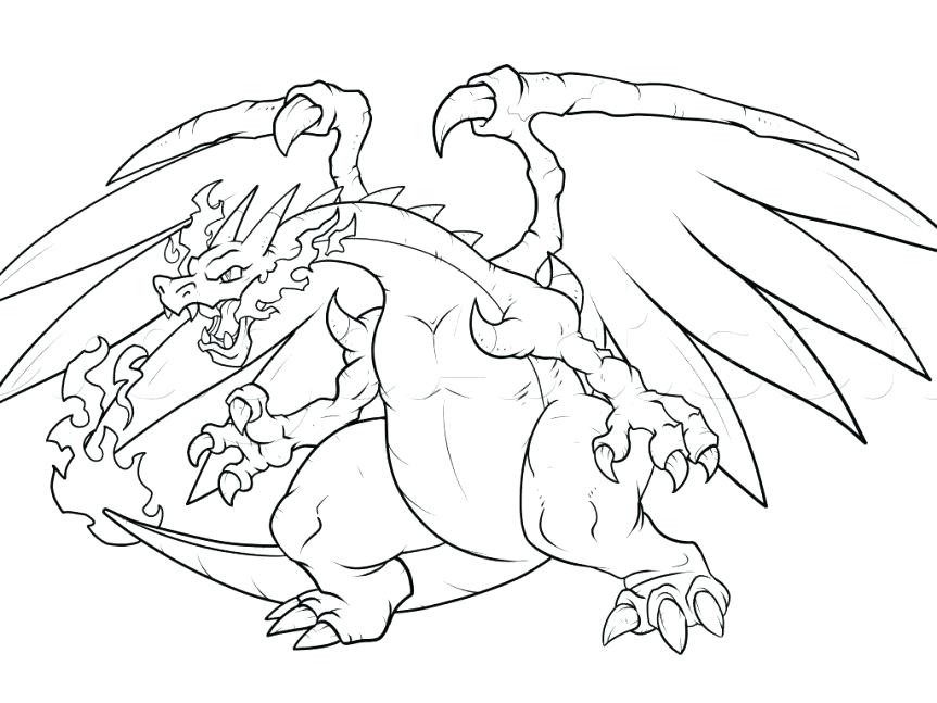 863x647 Mega Charizard Coloring Page Charizard Coloring Pages Download