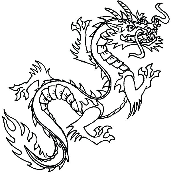 Coloring Pages Chinese Dragon