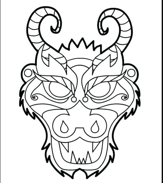 570x637 Chinese New Year Dragon Coloring Pages New Year Dragon Coloring
