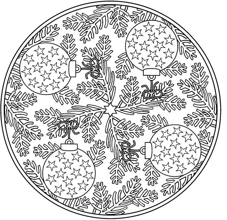 795x770 8 Christmas Coloring Pages For Adults