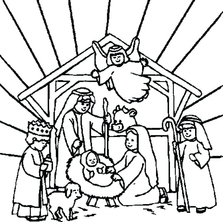 Christmas Nativity Coloring Pages Nativity Coloring Online Page 736x731 Christmas Nativity Coloring Pages Nativity Coloring Online Page