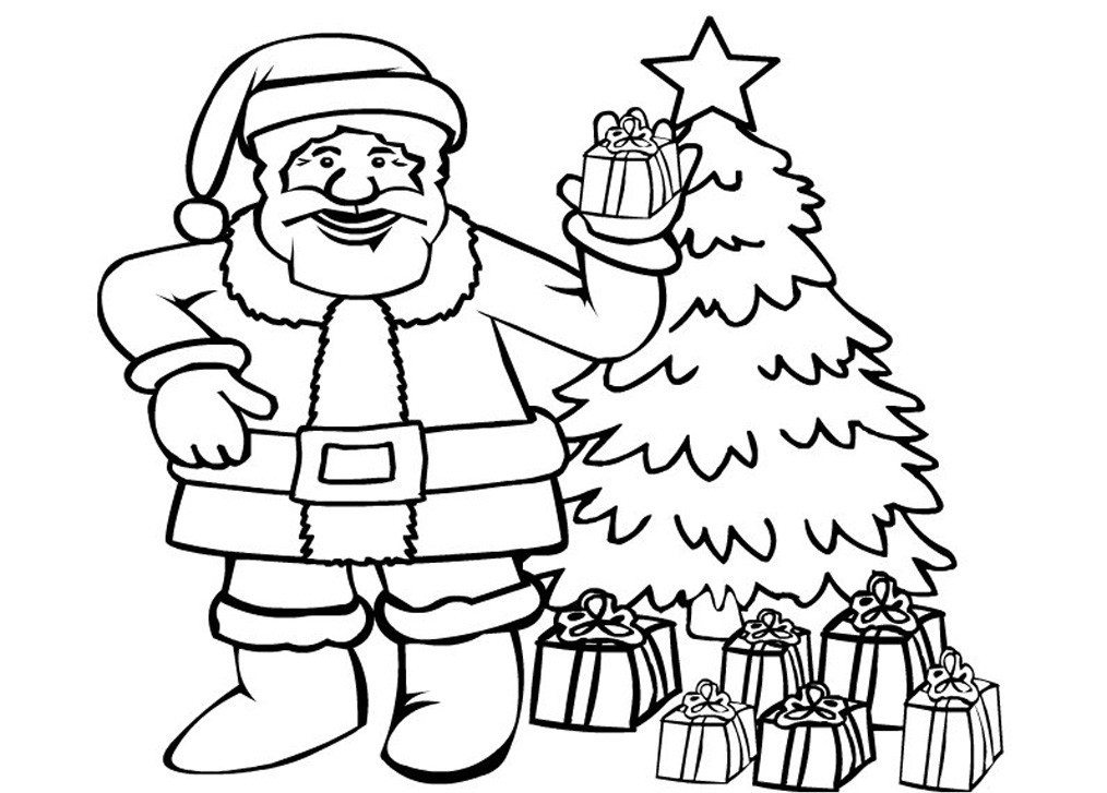 Santa Claus Pictures To Print And Color 1014x727 Santa Claus Pictures To Print And Color