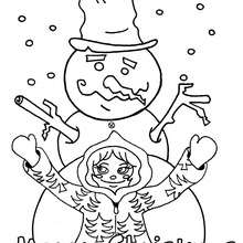 Christmas Snowman Coloring Pages 220x220 Christmas Snowman Coloring Pages