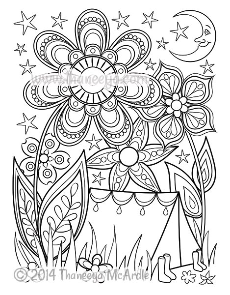 469x600 Happy Campers Coloring Book By Thaneeya Mcardle